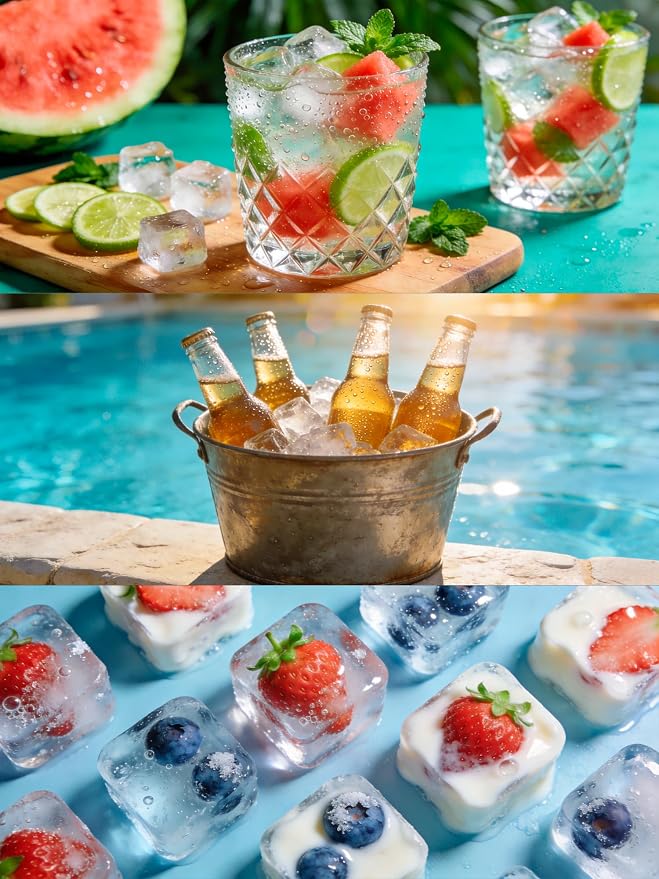 Silicone Ice Cube Trays with Lid, 2 Pack 30 Cubes, Easy Release Silicone Cube - Image 7