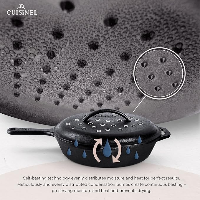 Cast Iron Skillet Set with Lids - Image 3