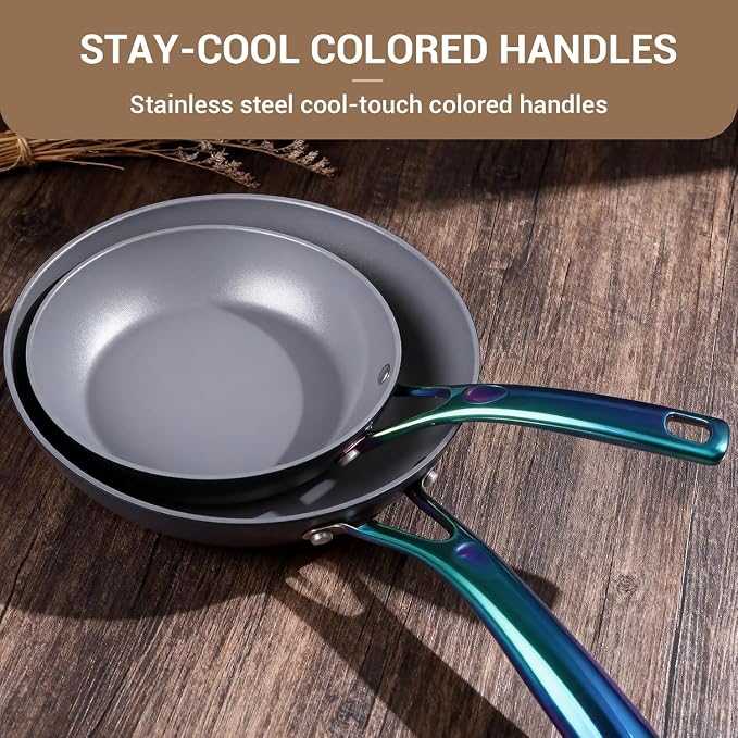 Ammeloo 17 Pcs Ceramic Cookware Set, Induction Pots and Pans Set Non Stick - Image 5