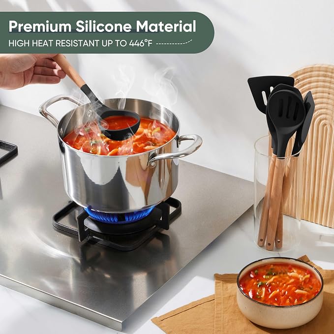 Herogo 5-Piece Cooking Utensils Set, Silicone Kitchen Utensils Set - Image 7