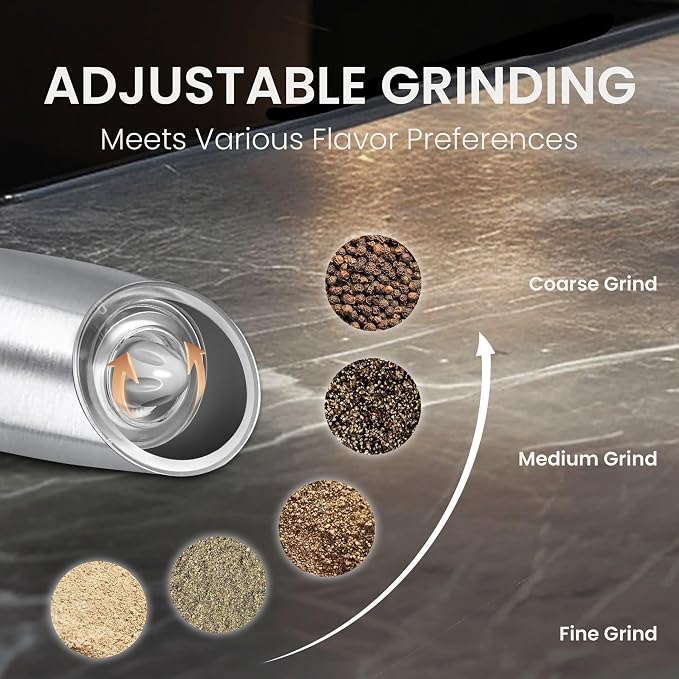 Battery Operated Salt And Pepper Grinder Set - Image 3