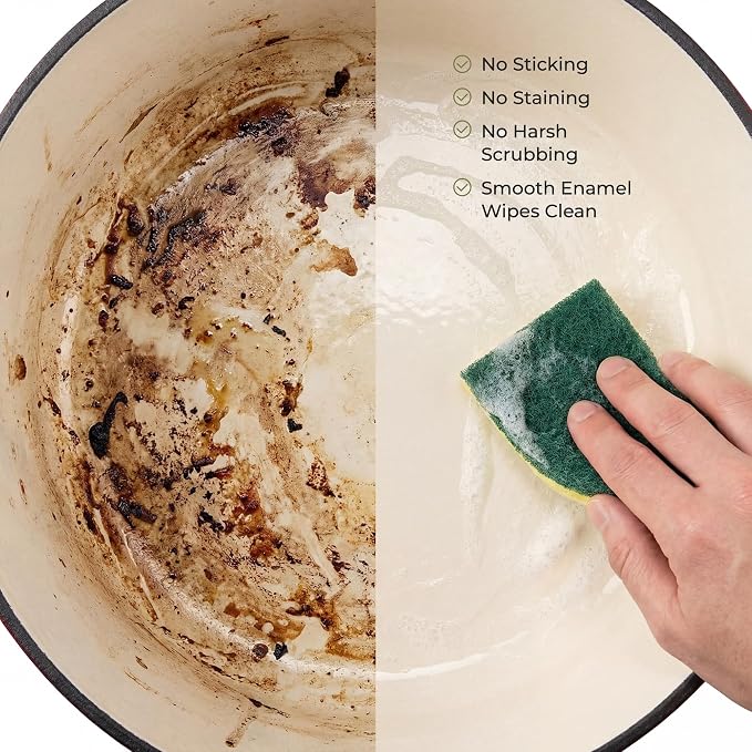 Zulay Kitchen 6 Quart Enameled Cast Iron Dutch Oven Pot - Image 9