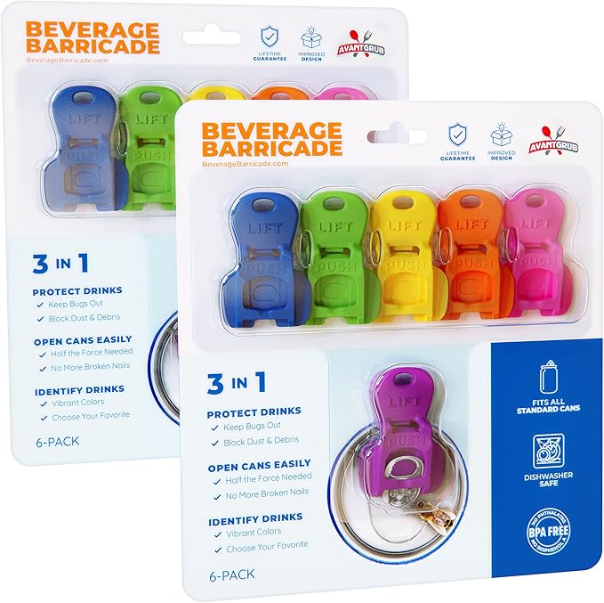 Complete Cover Easy Tab Opener New and Improved 12PK Beverage Barricade 2.0 by by FoodRestaurantSupplies