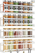 Bunoxea Spice Rack wall mounted 4 Pack, Space-Saving Spice Organizer by Bunoxea
