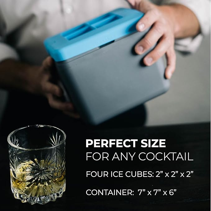 True Cubes Crystal Clear Ice Cube Maker, 4 Large 2"x2"x2" Ice Cubes - Image 4