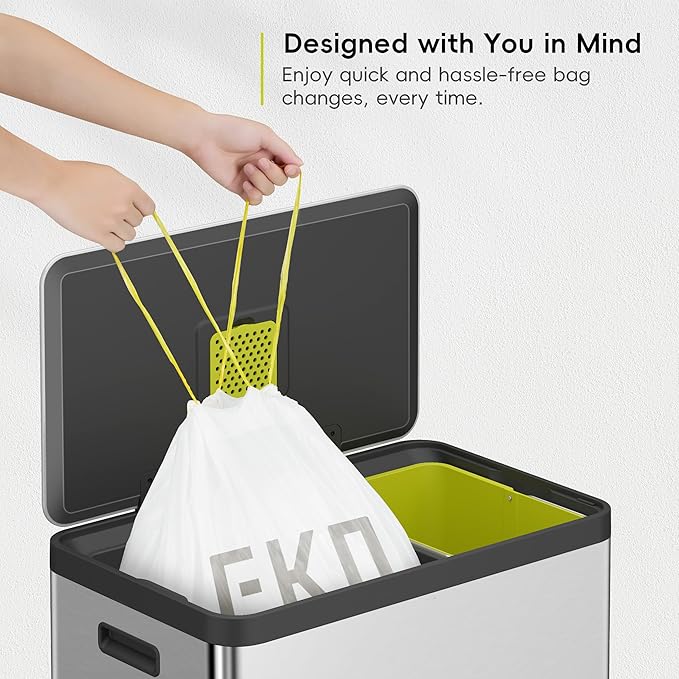 EKO Easy-Dispense Roll 80 Count Extra-Strong Drawstring Tall Kitchen Trash Bag - Image 8