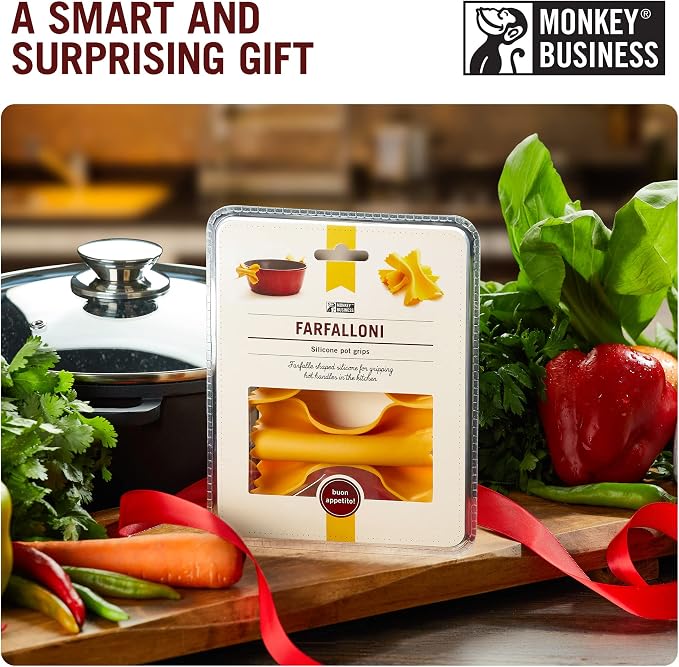Monkey Business Farfalloni-Shaped Pot Holders – Mini Silicone Pinch Mitts | Fun - Image 5