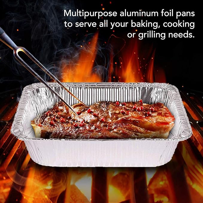 Stock Your Home Aluminum Pans 9x13 Disposable Foil Pans - Image 4