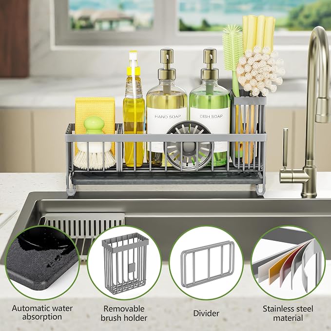 Cisily Extra Large Sink Caddy Organizer - Image 3