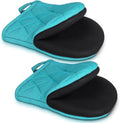 1 Pair Short Oven Mitts by Qulable