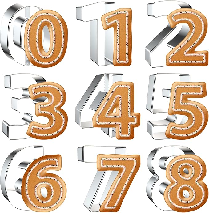 Number Cookie Cutter Set 3 Inch by Xzhloym