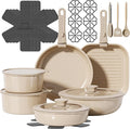 26 Pcs Pots and Pans Set Non Stick, Ceramic Cookware Set Non Toxic by OzawaBear