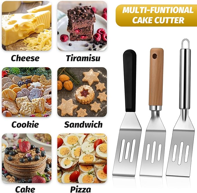 Patelai 3 Pack Small Spatula Mini Serving Brownie Spatula - Image 6