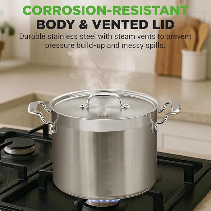 NutriChef Stainless Steel Cookware Stockpot - Image 5