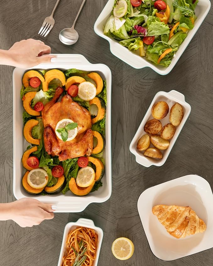 Sweejar Ceramic Bakeware Set of 4, Casserole Dishes - Image 7