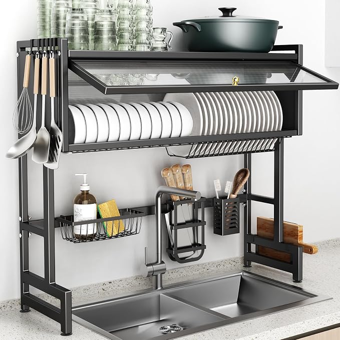 Over The Sink Dish Drainer Drying Rack 3 Tiers by CUISIBOT