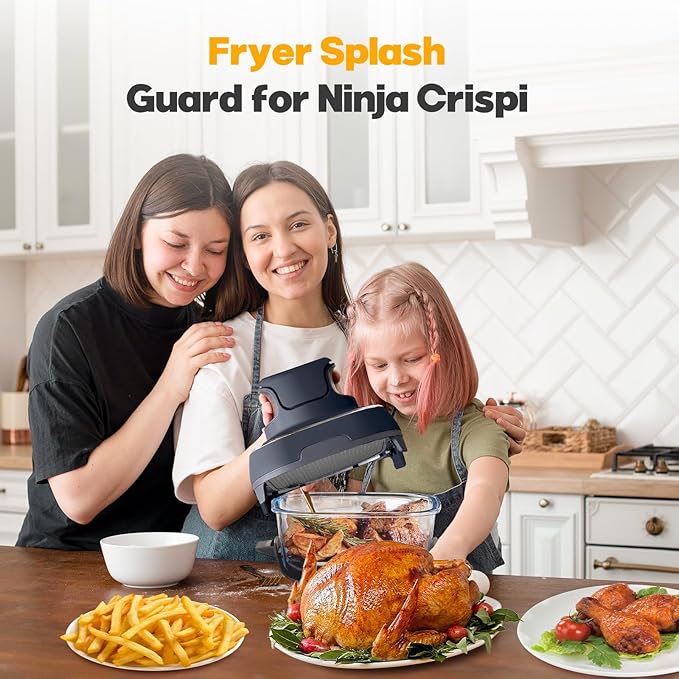 2 PCS Silicon Splatter Shield for Ninja Crispi Air Frye, Air Fryer Accessories - Image 3