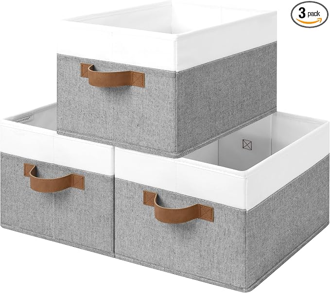 StorageWorks Fabric Shelf Baskets, Closet Organizers and Storage Basket by StorageWorks