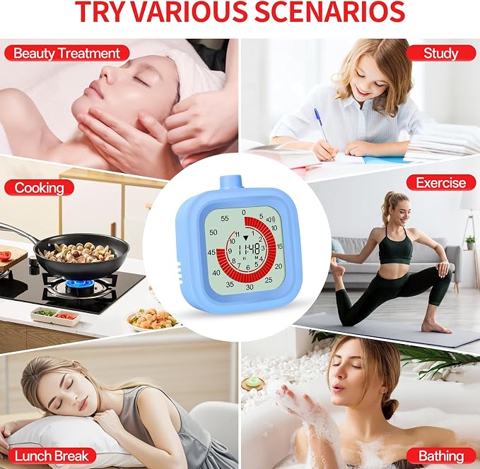 Digital Visual Timer 12hours Countdown countup Kitchen Timer Student Timer Gym - Image 7
