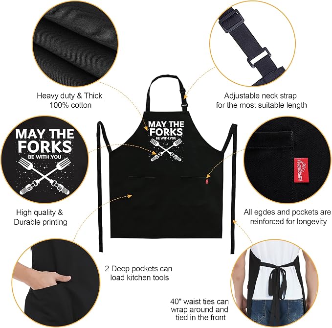 Kaidouma Funny Grill Aprons for Men - Image 3