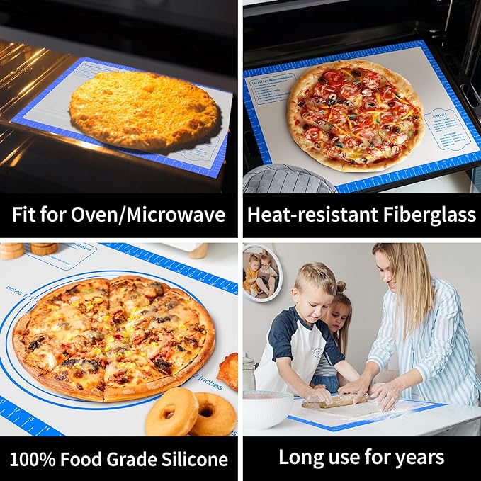Silicone Pastry Mat for Dough Rolling, Silicone Baking Mat - Image 6