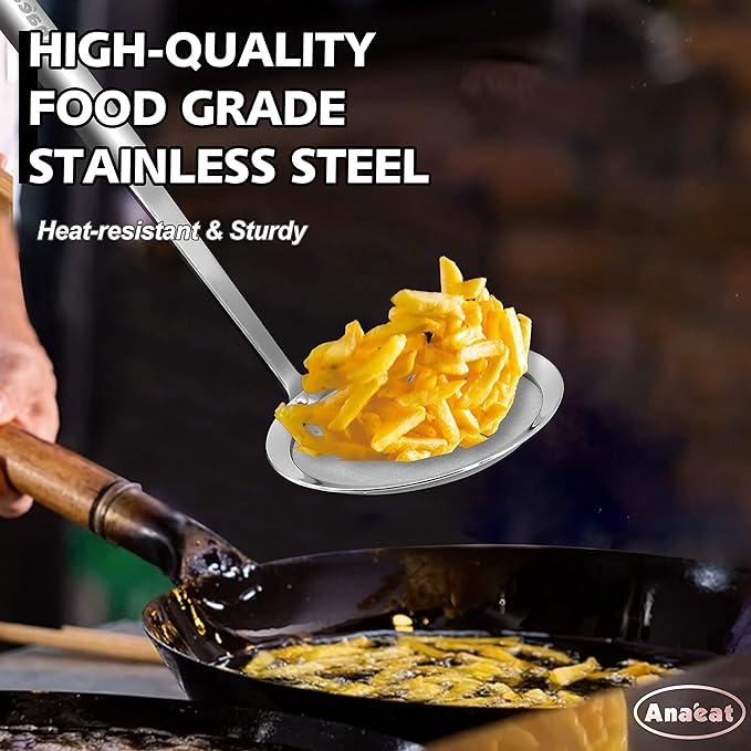 Anaeat 4" Stainless Steel Fat Skimmer Spoon - Image 3