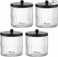 KMwares 4-Pack Glass Qtip Holder Dispenser Set by KMwares