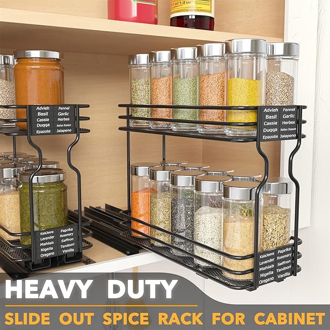 SpaceAid Pull Out Spice Rack Organizer - Image 3