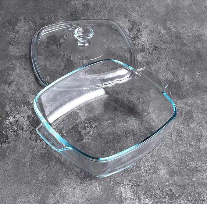 Clear Square Glass Casserole - Image 4