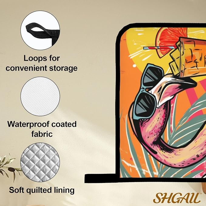 Cool Flamingo Oven Mitts and Heat Resistant Pads - Image 4