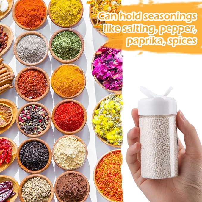 Mimorou 40 Pack Plastic Spice Jar - Image 4