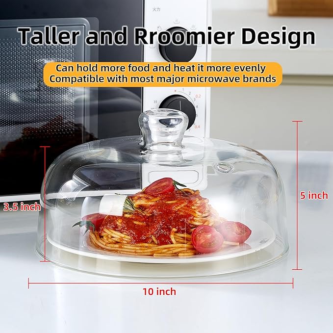 10 inch Glass Microwave Splatter Cover, All Glass, BPA-Free & Non-Plastic - Image 2