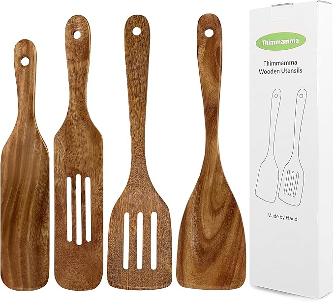 Wooden Spatula, Heat Resistant Cooking Wood Spatulas Spurtles by Thimmamma
