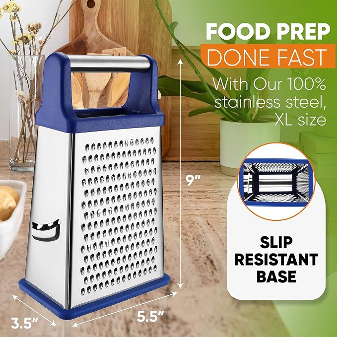 Spring Chef Stainless Steel XL Parmesan Cheese Grater - Image 4