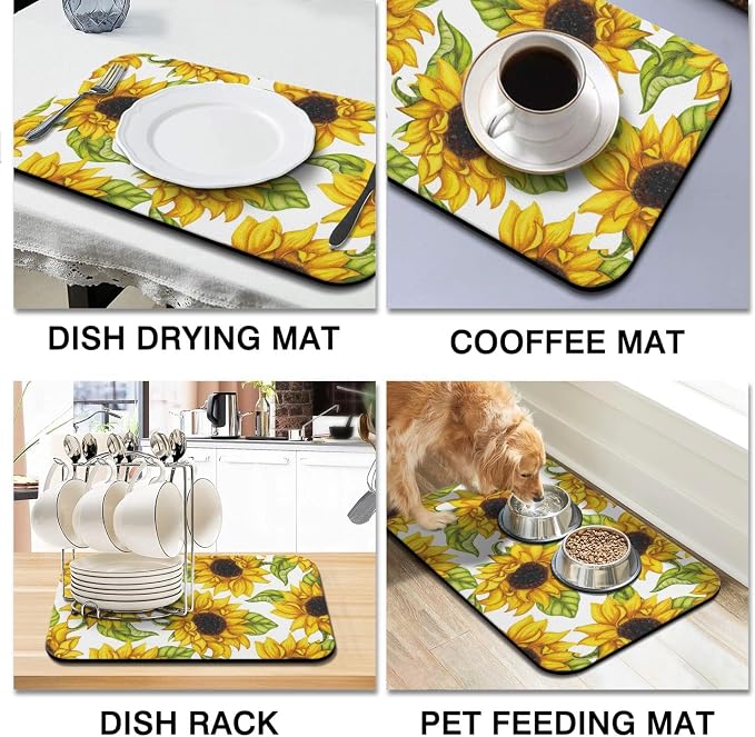 Dish Drying Mat for Kitchen Counter 2 Pack - Image 6