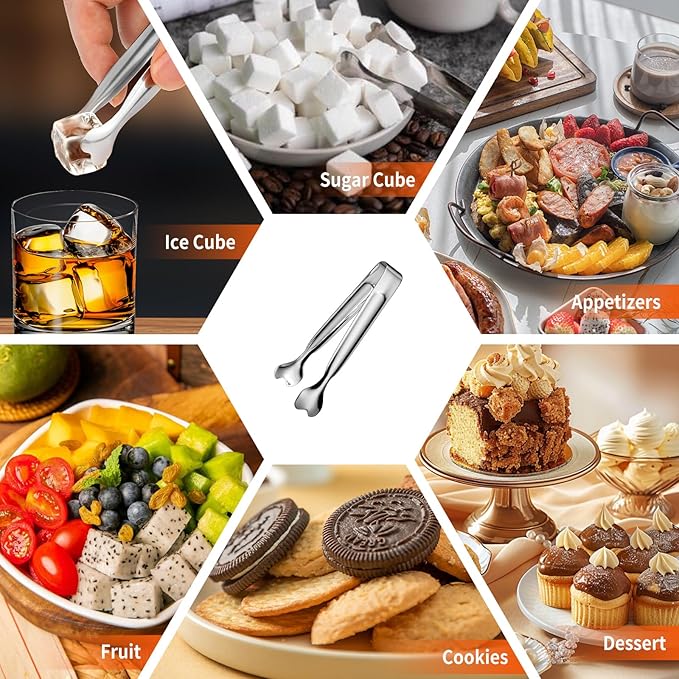 Mini Serving Tongs, Anytrp 18-Packs Stainless Steel Sugar Tongs, 4.3inch Ice - Image 5