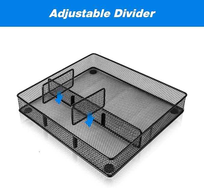 VyGrow Desk Drawer Organizer Tray, Metal Mesh Drawer Organizers Office - Image 2
