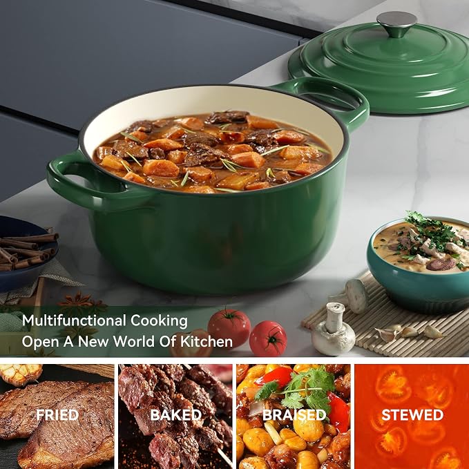 Miereirl 6 Quart Enameled Dutch Oven Pot - Image 7