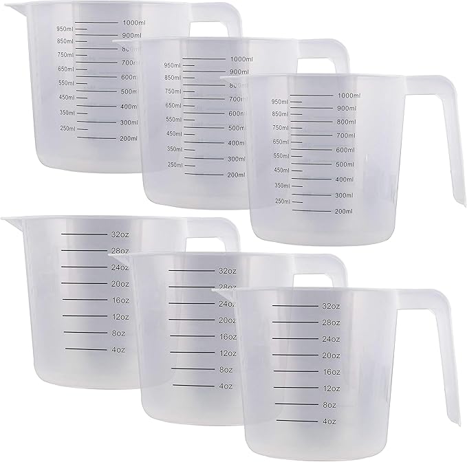 U.S. Kitchen Supply Plastic Measuring Cups - 32 oz Liquid Measuring Cup Set of by USKitchenSupply