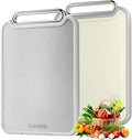 Sumzzz 2-in-1 Stainless Steel Cutting Board, Double-Sided by Titanium