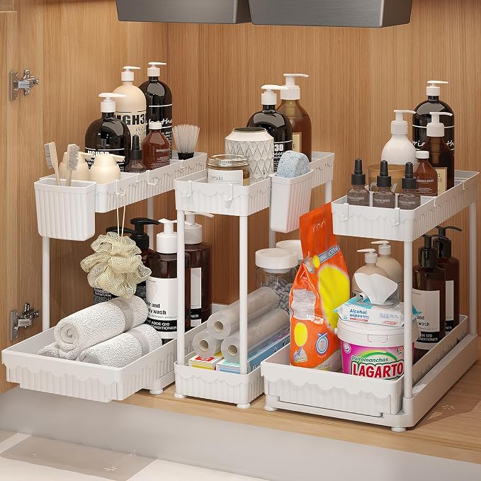 Sevenblue 3 Pack Multi-Purpose Under Sink Organizers and Storage, 2026 L-Shaped - Image 7