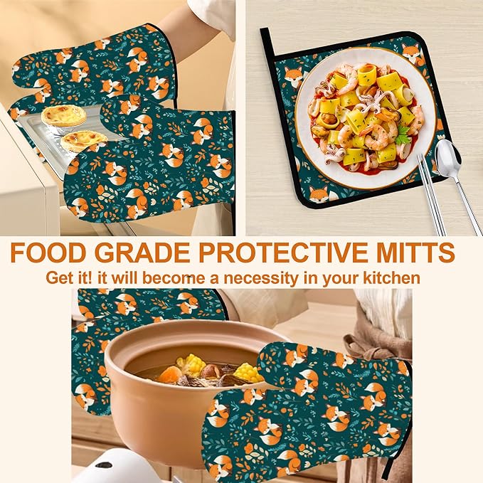 Fall Oven Mitts and Hot Pads Set - Image 5