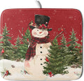 Christmas Snowman Dish Drying Mat by Aytipun