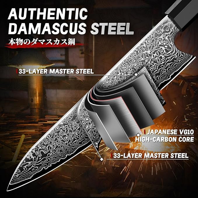 TIVOLI Damascus Knife Set 3PCS - Image 3