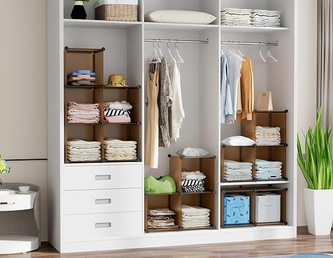 6-Cube Storage Organizer, Closet Organizer Storage Shelf Bookcase Bookshelf - Image 5