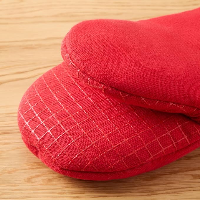 KITCHENAID Gourmet Series Gridlines Mini Oven Mitts 2-Pack Set, Heat Resistant - Image 3