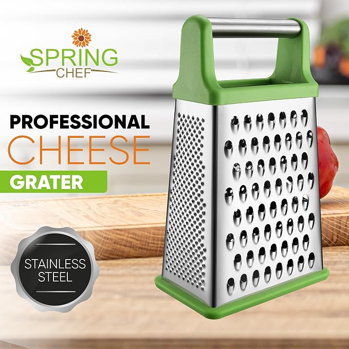 Spring Chef Green Professional Stainless Steel XL Parmesan Cheese Grater - Image 2