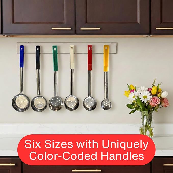 2 Ounce Slotted Stainless Steel Portion Control Ladle Spoon - Image 5