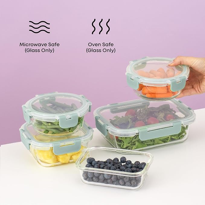 JoyJolt 24pc Borosilicate Glass Storage Containers - Image 6