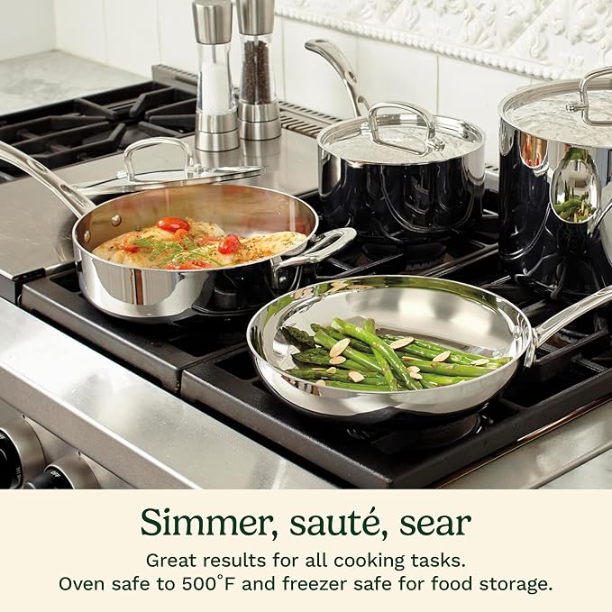 Cuisinart French Classic Tri-Ply Stainless 10-Piece Cookware Set - Image 2